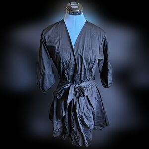 Elegant Black Wrap Dress